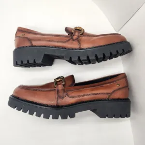 Pikolinos loafers women's 11 brown leather Aviles horsebit chunky lug new $190
