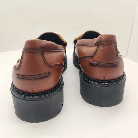 Pikolinos loafers women's 11 brown leather Aviles horsebit chunky lug new $190