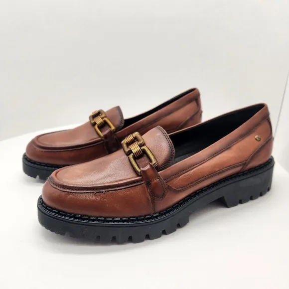 Pikolinos loafers women's 11 brown leather Aviles horsebit chunky lug new $190