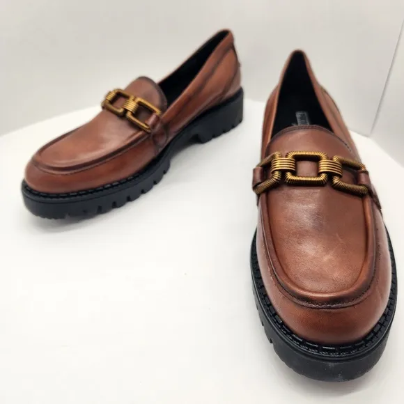 Pikolinos loafers women's 11 brown leather Aviles horsebit chunky lug new $190