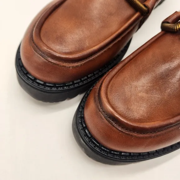 Pikolinos loafers women's 11 brown leather Aviles horsebit chunky lug new $190