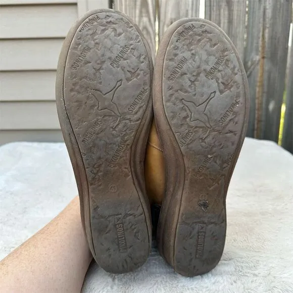 Pikolinos Women's Brown Leather Chukka Ankle Boots Lace Up Boho Style Sz 9.5-10