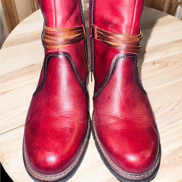 Pikolinos Womens size 38 7.5 Arcilla San Sebastian Leather Ankle Boots EUC