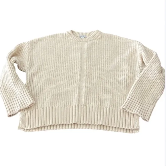 PISTOLA Leigh Relaxed Fit Sweater- Ivory- Midnight Cream Stripe - M