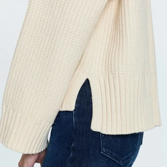 PISTOLA Leigh Relaxed Fit Sweater- Ivory- Midnight Cream Stripe - M