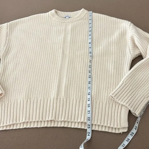 PISTOLA Leigh Relaxed Fit Sweater- Ivory- Midnight Cream Stripe - M