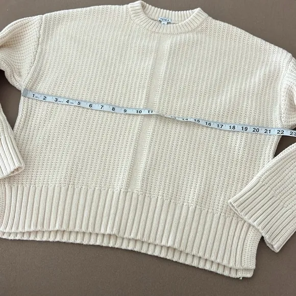 PISTOLA Leigh Relaxed Fit Sweater- Ivory- Midnight Cream Stripe - M