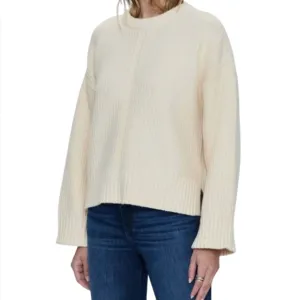PISTOLA Leigh Relaxed Fit Sweater- Ivory- Midnight Cream Stripe - M
