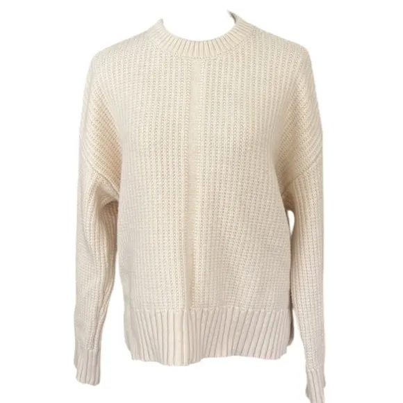 PISTOLA Leigh Relaxed Fit Sweater- Ivory- Midnight Cream Stripe - M