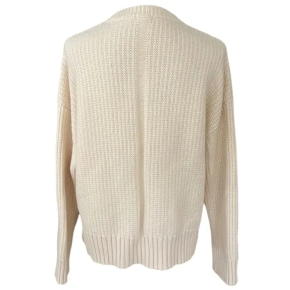 PISTOLA Leigh Relaxed Fit Sweater- Ivory- Midnight Cream Stripe - M