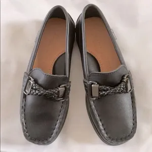 PLINER JRS LOAFERS WITH LEATHER BRAID DETA…