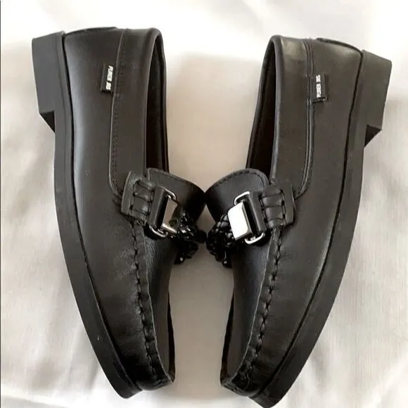 PLINER JRS LOAFERS WITH LEATHER BRAID DETA…