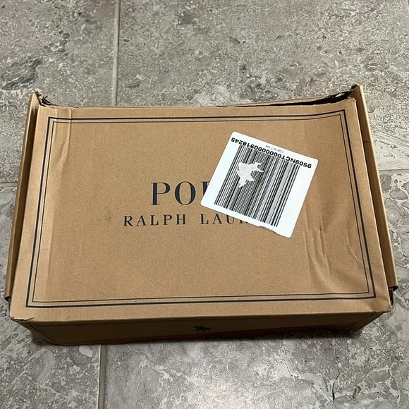 Polo Ralph Lauren Alston Leather Penny Loafers in Tan, NWT, Size 14