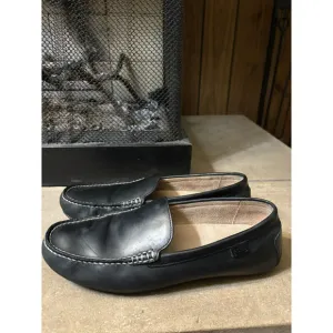 Polo Ralph Lauren Black Moc Toe Driving Loafers 12D Woodley Leather Men’s Nice!