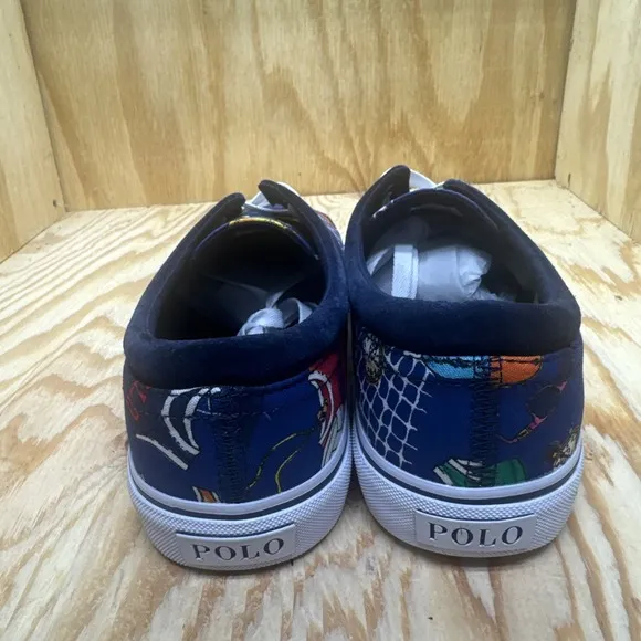 Polo Ralph Lauren Faxon X Sneakers Men's Size 11 Canvas Graphic Print Shoes Rare