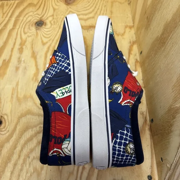 Polo Ralph Lauren Faxon X Sneakers Men's Size 11 Canvas Graphic Print Shoes Rare