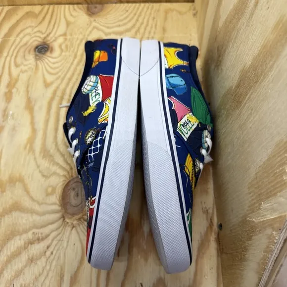 Polo Ralph Lauren Faxon X Sneakers Men's Size 11 Canvas Graphic Print Shoes Rare