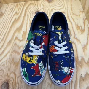 Polo Ralph Lauren Faxon X Sneakers Men's Size 11 Canvas Graphic Print Shoes Rare