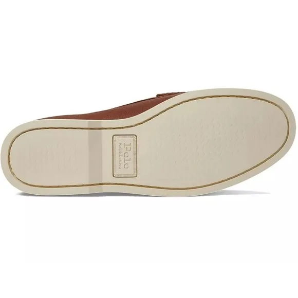 Polo Ralph Lauren Men Merton Leather Venetian Loafers Sz 8 1/2 Brown Shoe New