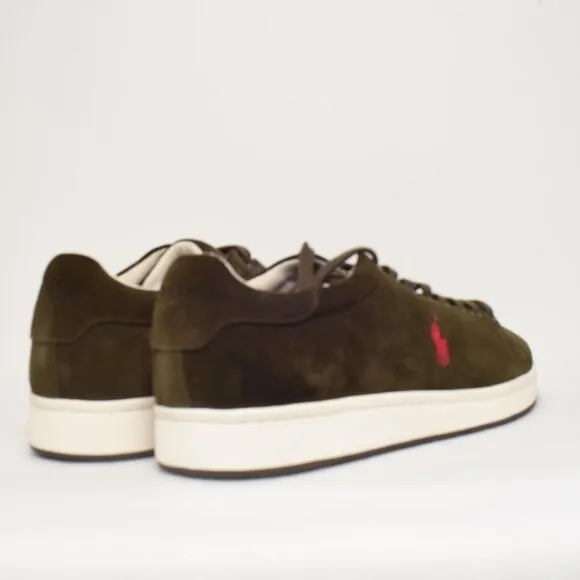 POLO Ralph Lauren Suede Sneakers Olive Green Suede Size 13