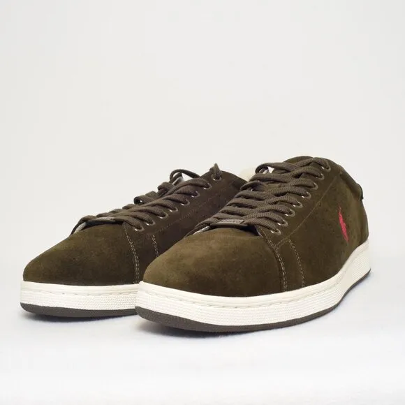 POLO Ralph Lauren Suede Sneakers Olive Green Suede Size 13