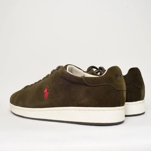 POLO Ralph Lauren Suede Sneakers Olive Green Suede Size 13