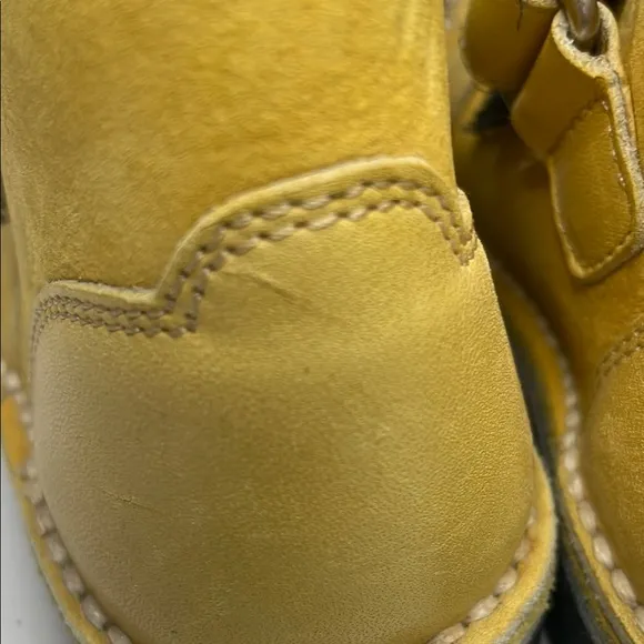 Pom D'Api Yellow and Black Boots with Velcro Straps