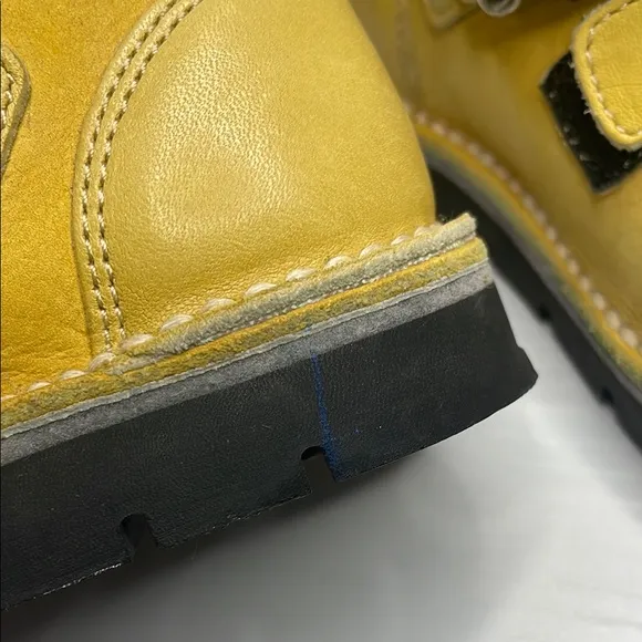 Pom D'Api Yellow and Black Boots with Velcro Straps