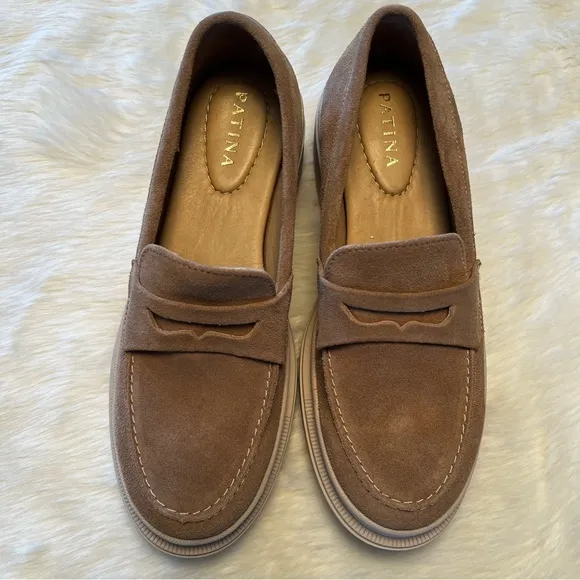 Portland Leather Patina Zoe tan loafers