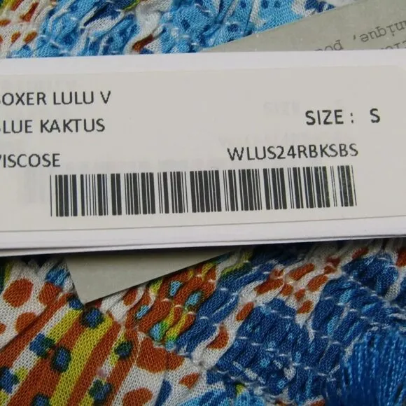 Poupette St Barth Women's Shorts Boxer Lulu Blue Size S