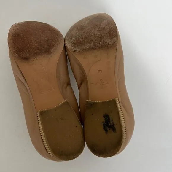 Pour la victoire Leather Beige loafers canton Sz 6.5