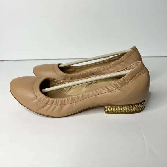 Pour la victoire Leather Beige loafers canton Sz 6.5