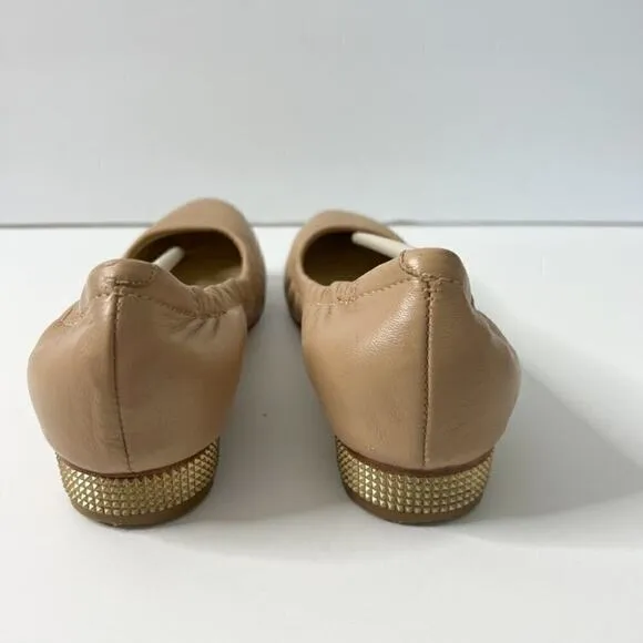 Pour la victoire Leather Beige loafers canton Sz 6.5