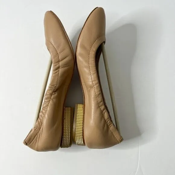 Pour la victoire Leather Beige loafers canton Sz 6.5
