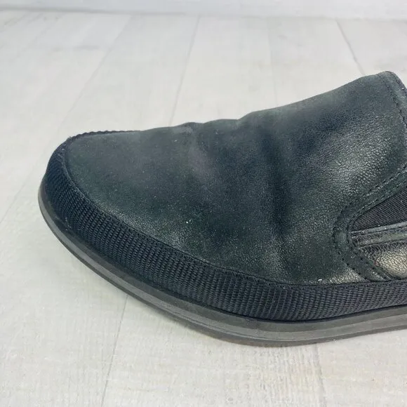 Prada 4D 2363 Luxury Black Leather Slip On Boat Espadrilles Shoes Size UK 6 US 7
