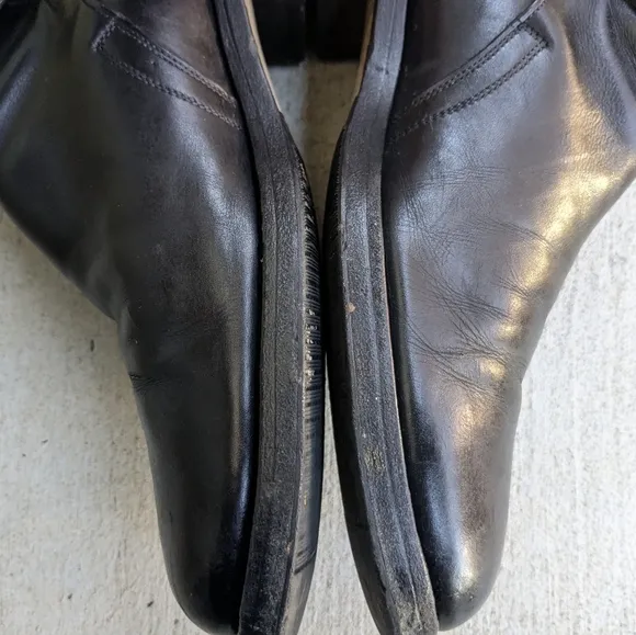 Prada Jodhpur Boots Black Leather 9.5 Buckle Italy Y2K