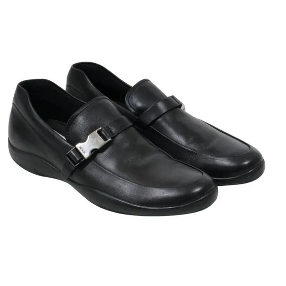 Prada Leather Buckle Vintage Loafers