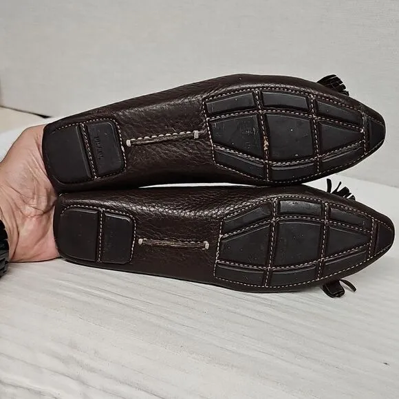 PRADA PEBBLED LEATHER LOAFERS BFPM-02-092