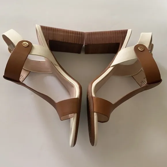 Preston &amp; York Size 9 Women’s Faye Studded Leather T Strap Dress Sandals
