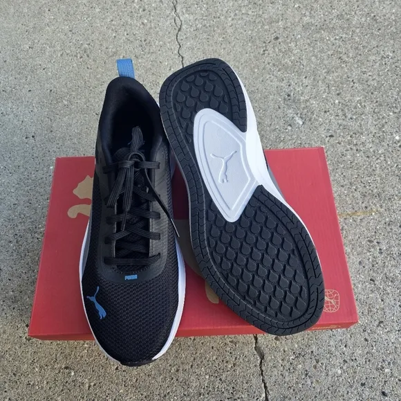 Puma Black and Blue Sneakers Men Size 10