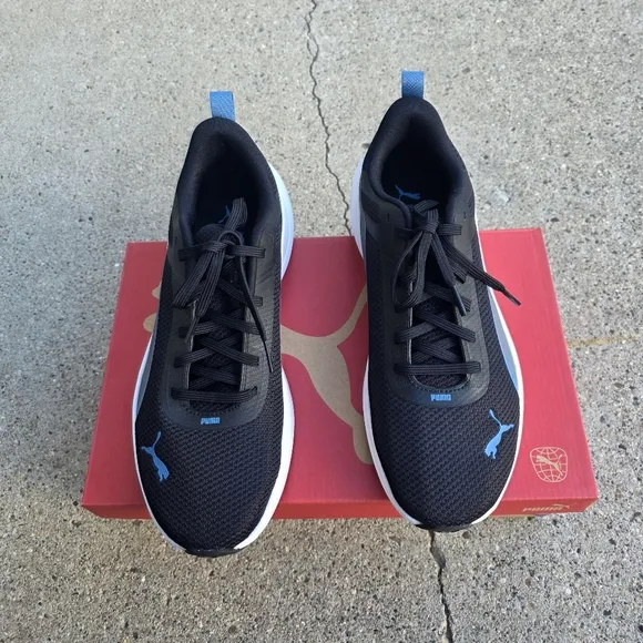Puma Black and Blue Sneakers Men Size 10