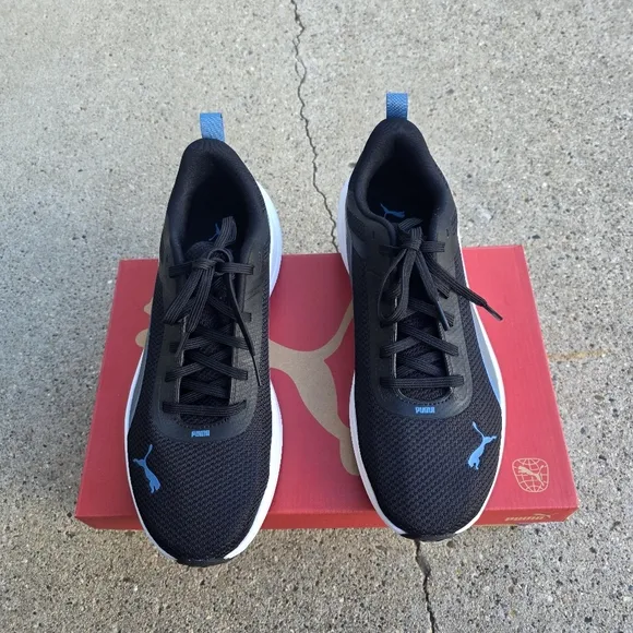 Puma Black and Blue Sneakers Men Size 10