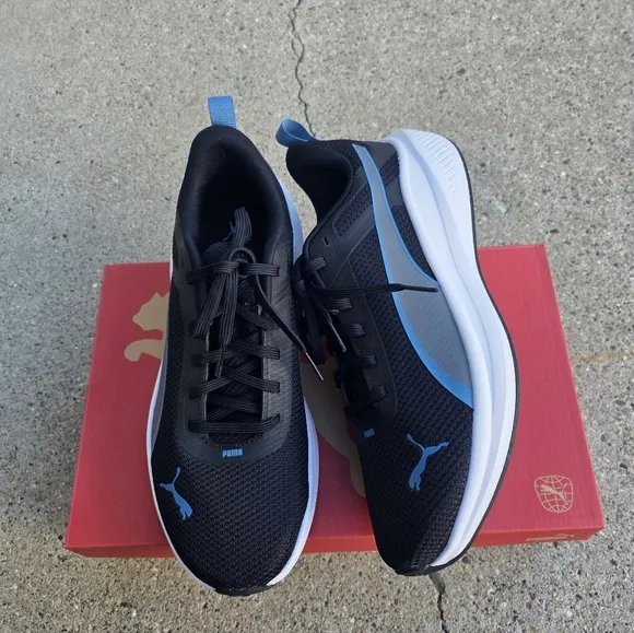 Puma Black and Blue Sneakers Men Size 10
