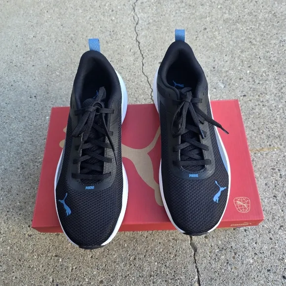 Puma Black and Blue Sneakers Men Size 10