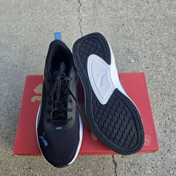 Puma Black and Blue Sneakers Men Size 10