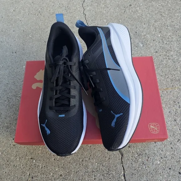 Puma Black and Blue Sneakers Men Size 10