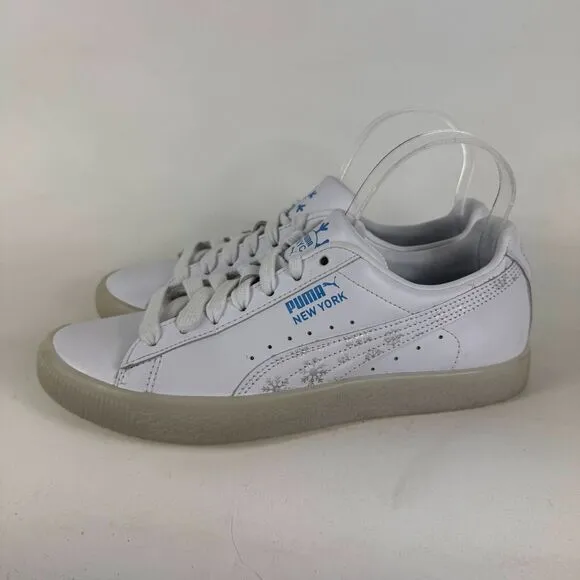 PUMA Clyde NYC Flagship Athletic Sneakers Women's 9.5 White Lace-Up 383754-01