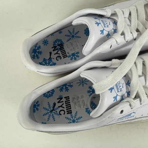 PUMA Clyde NYC Flagship Athletic Sneakers Women's 9.5 White Lace-Up 383754-01