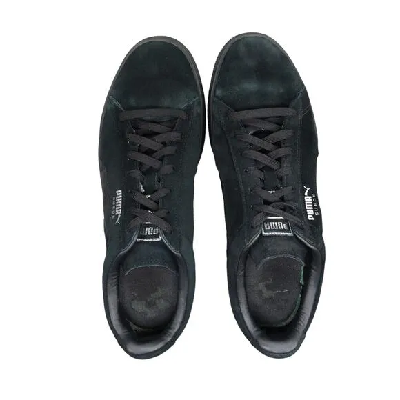 Puma Shoes Mens 13 Sneakers Lifestyle Suede Classic Black Croc Embossed Lace Up