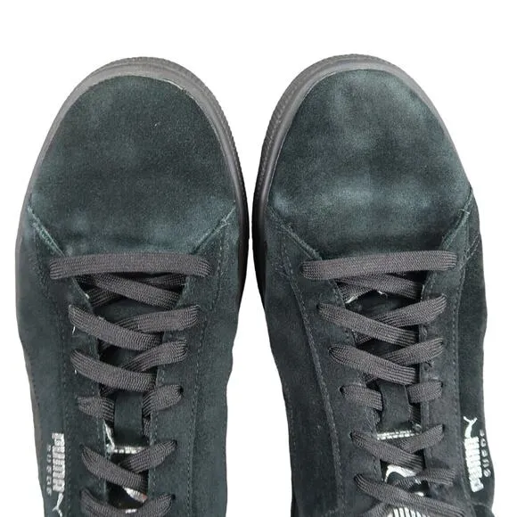 Puma Shoes Mens 13 Sneakers Lifestyle Suede Classic Black Croc Embossed Lace Up
